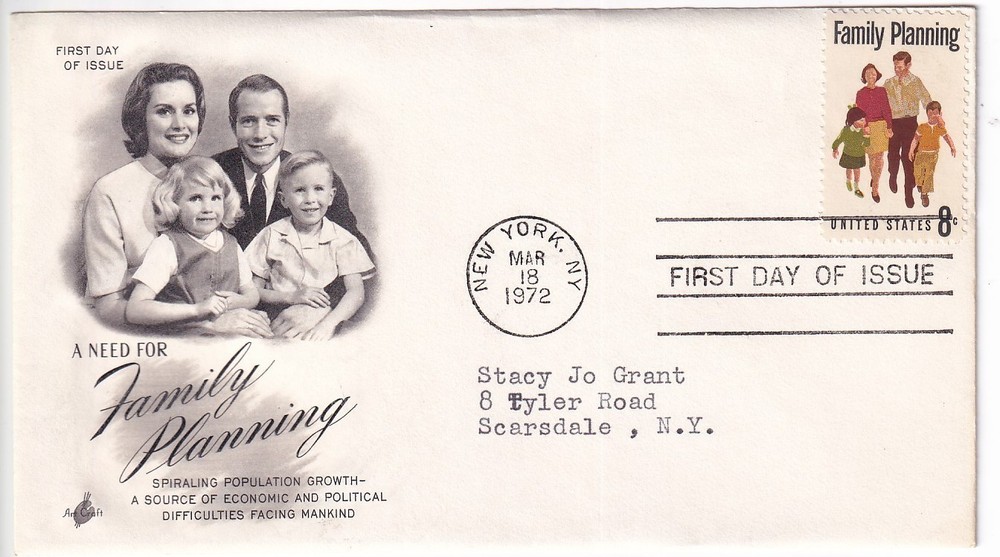 STAMP US SCOTT 1455 "Family Striding Forward" 8 CENT 1972 FDC - B