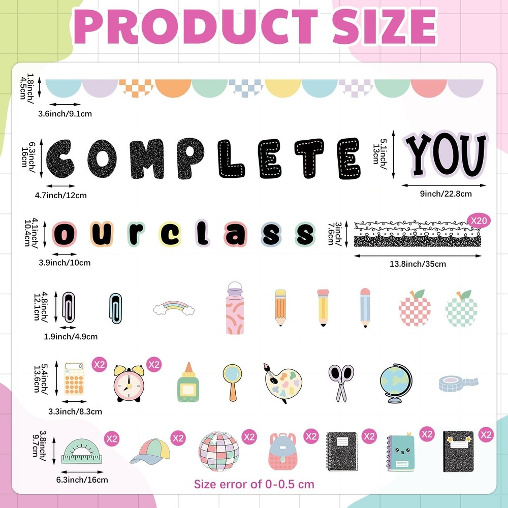 Mooliwe 91 Pcs Composition Notebook Classroom Decor Welcome Back to School Bu...