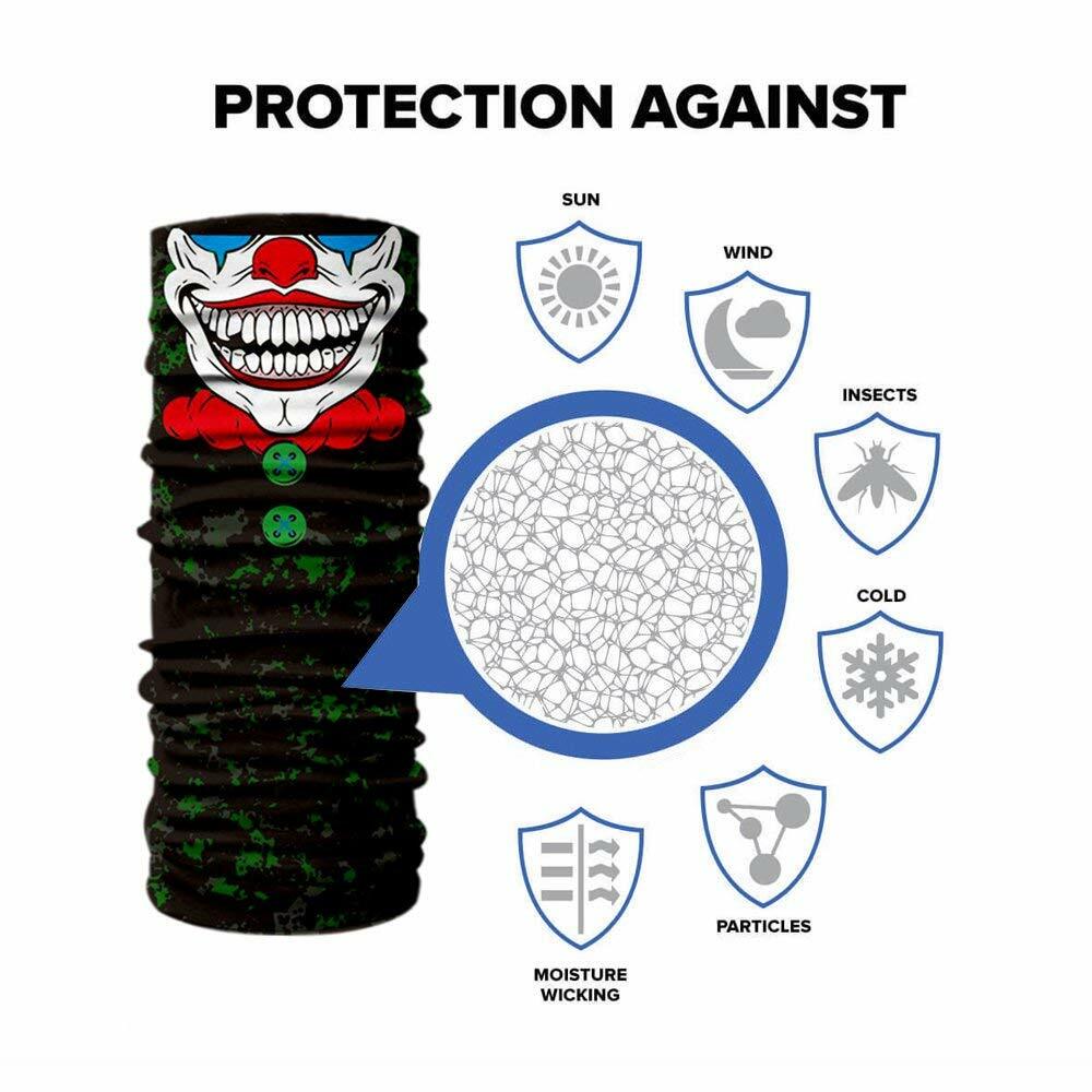 UV Protection Joker Skull Face Mask Bandanas Neck Gaiter Headwear Magic Scarf US