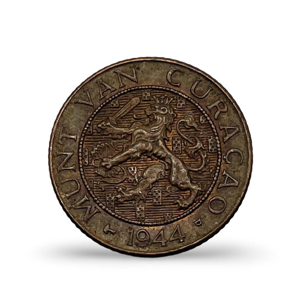 1944 Curaçao 1 Cent - Combined Ship