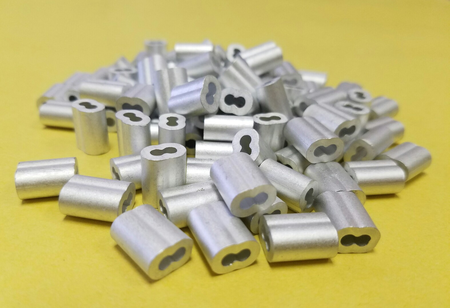 Aluminum Swage Sleeves for 1/8" Wire Rope Cable: 50, 100, 200, 500 and 1000 pcs