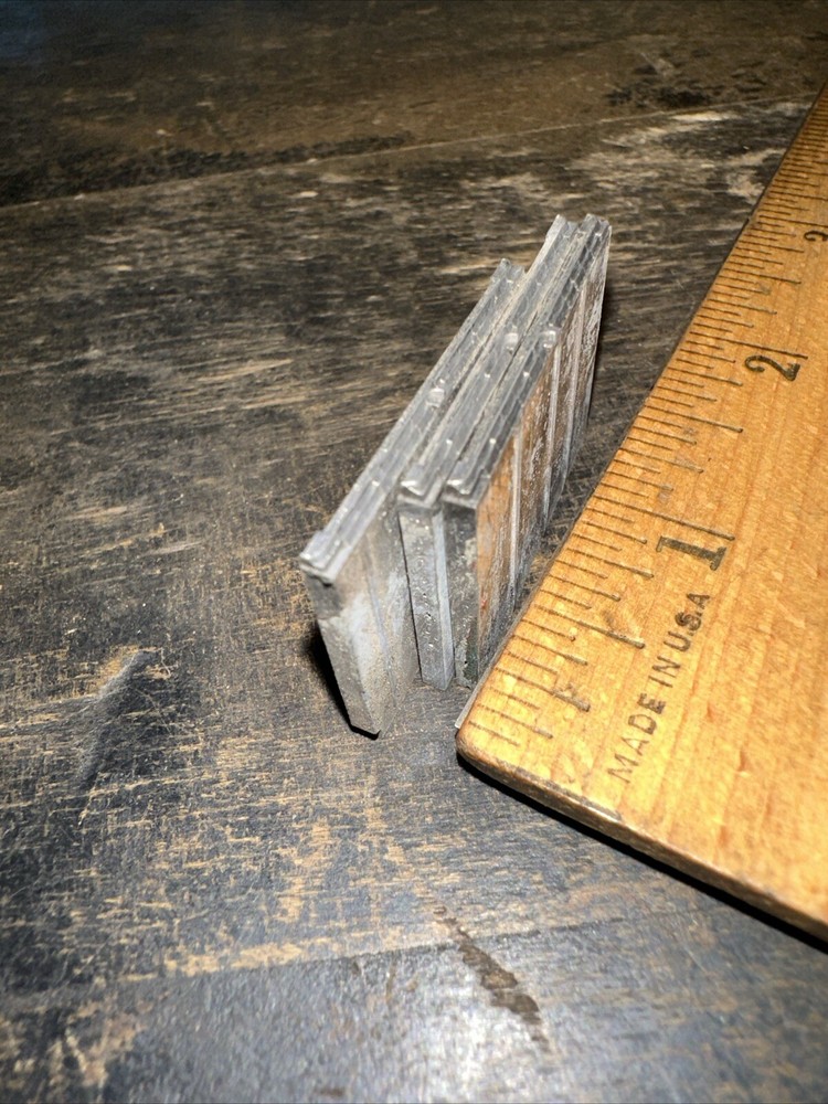 Printing Blocks “ 3 Decorative Ornamental Borders “ Thin Lead Blocks