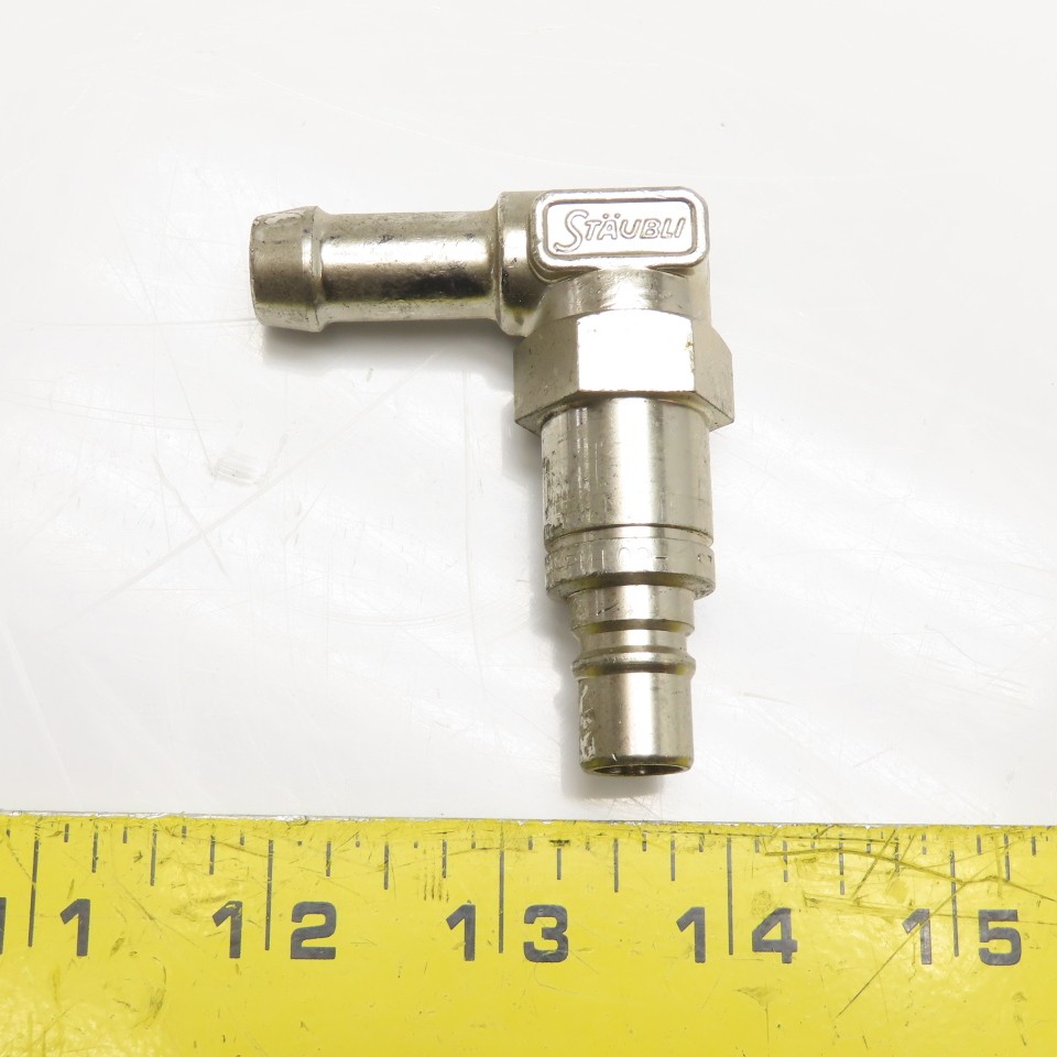 Staubli RMI 09 Temperature Control Quick Coupling 10mm Bore 90° 1/2" Hose