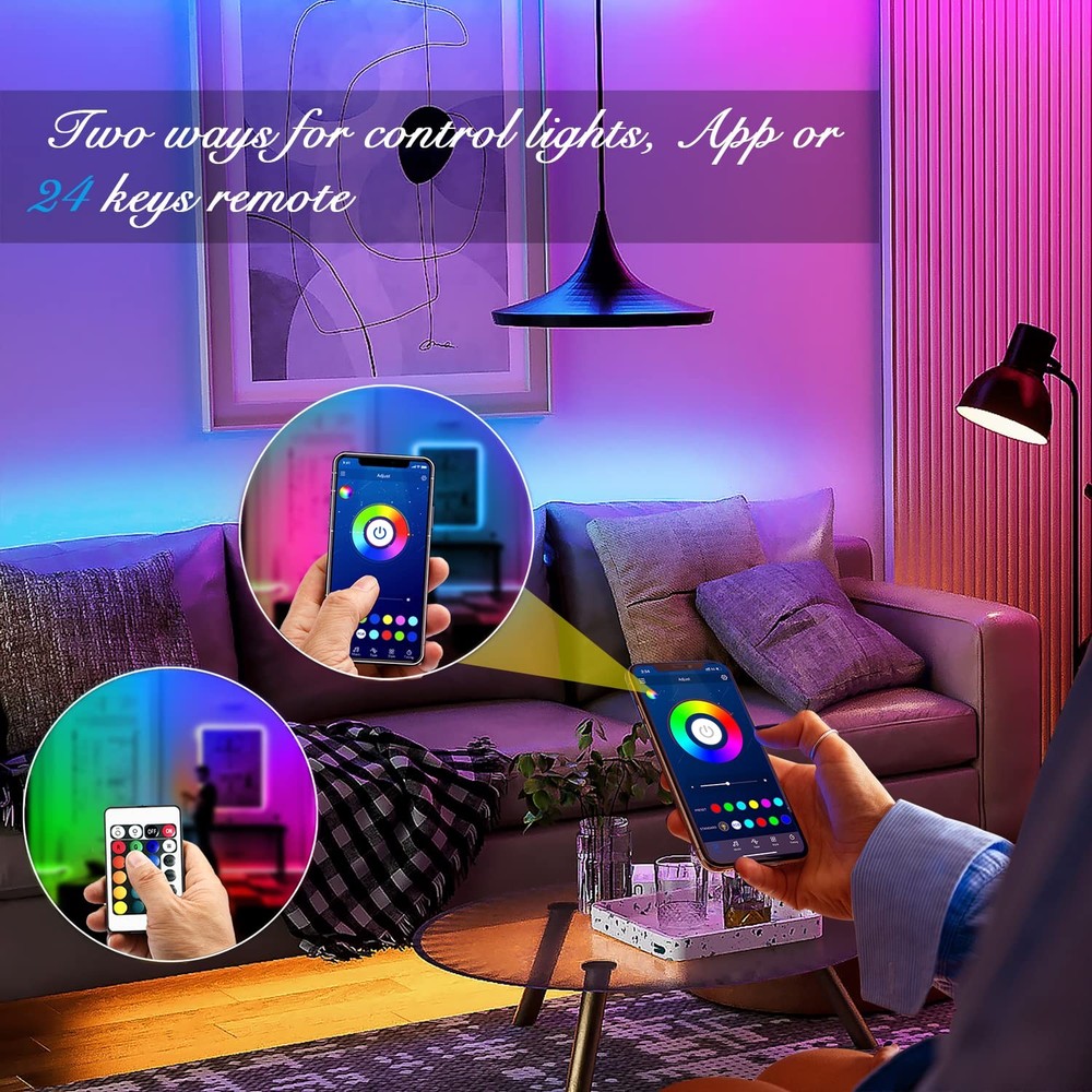 DAYBETTER Led Strip Lights Smart with App Control Remote, 200FT, Multicolor