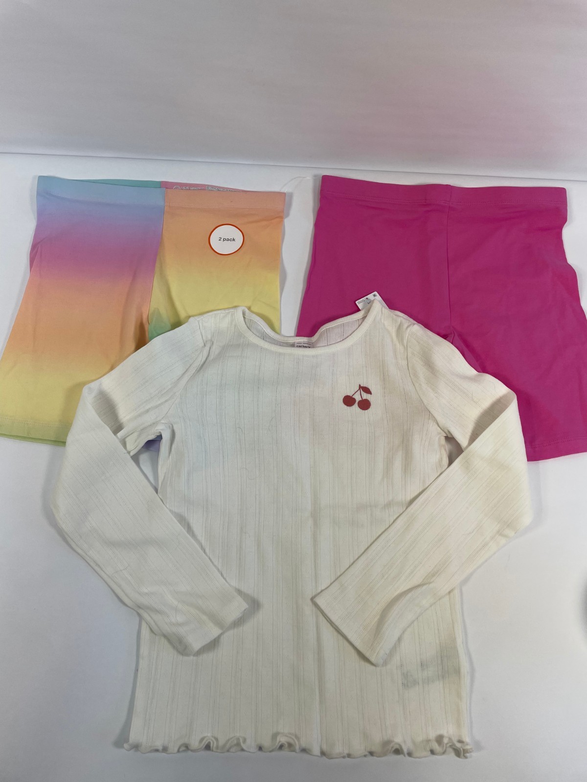 Lot of 3 - Girls Clothing: 2 pcs Shorts Size L Plus, 1 pcs Carter's Blouse Size