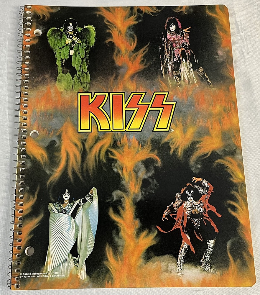 KISS "FLAMES" Dynasty Notebook Official AUCOIN 1979 - Randim - Canadian Rare Ace