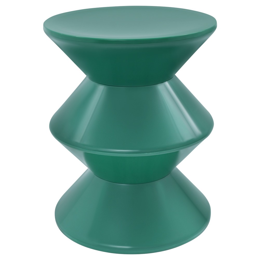 Green Side Table, PET Sofa Side Table, Modern Round End Table for Indoor Use