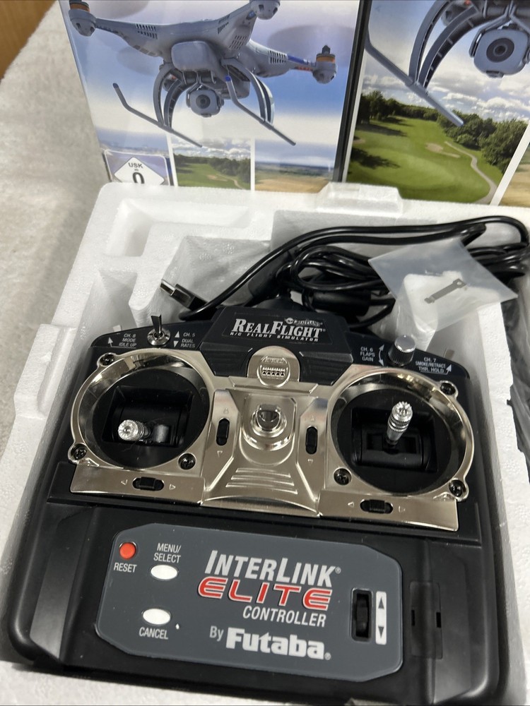 RealFlight 6 RC Flight Simulator NEW Open Box Futaba InterLink Elite Controller