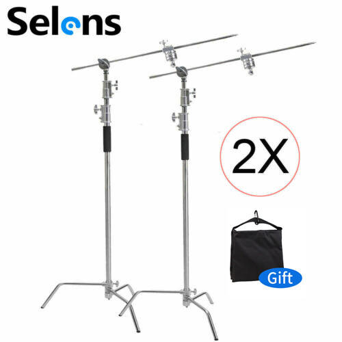 2 pack Photo Studio 10ft Heavy Duty C Stand Century Stand for Aputure Godox