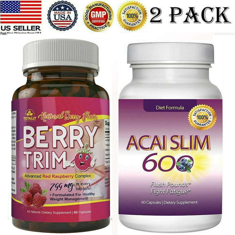 Berry Trim Red Raspberry Complex & Acai Berry Weight Management Support 60 Caps