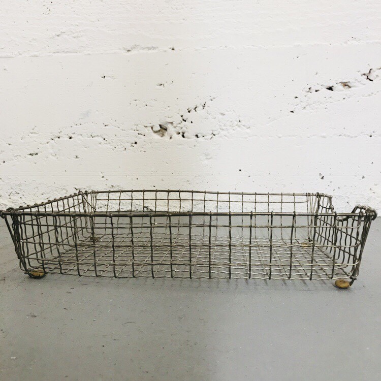 Vintage MACHINE AGE Wire Single Tray 1930's Industrial