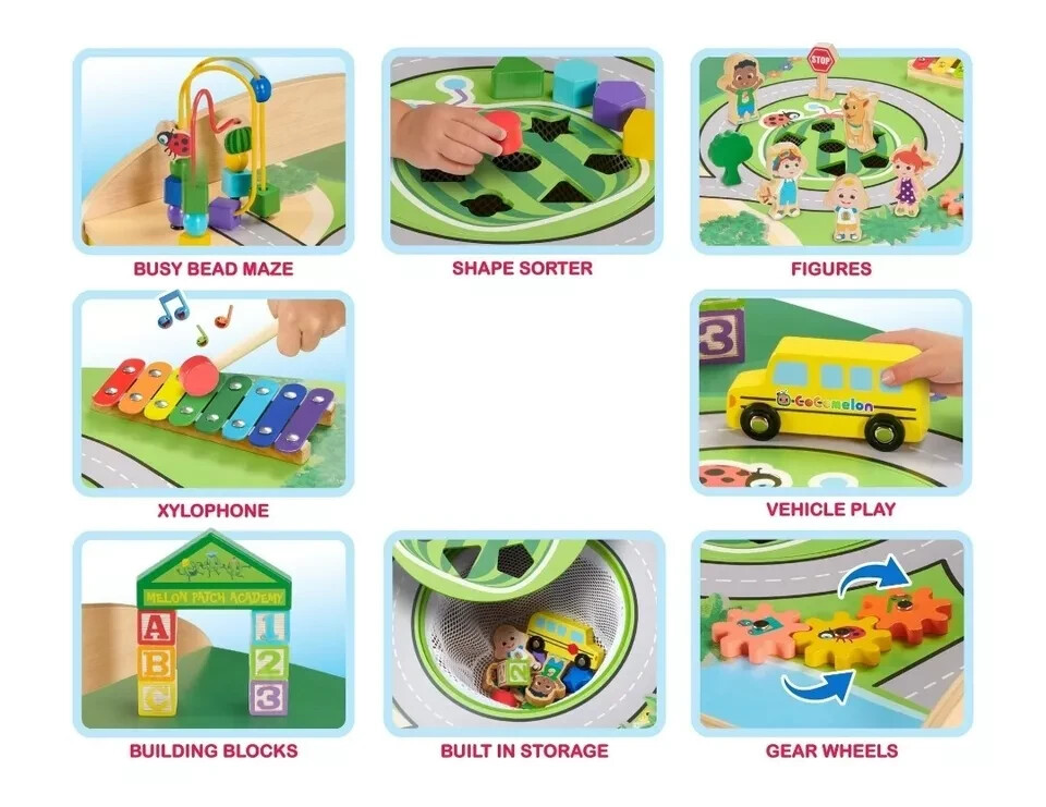 Wooden Cocomelon Activity Table