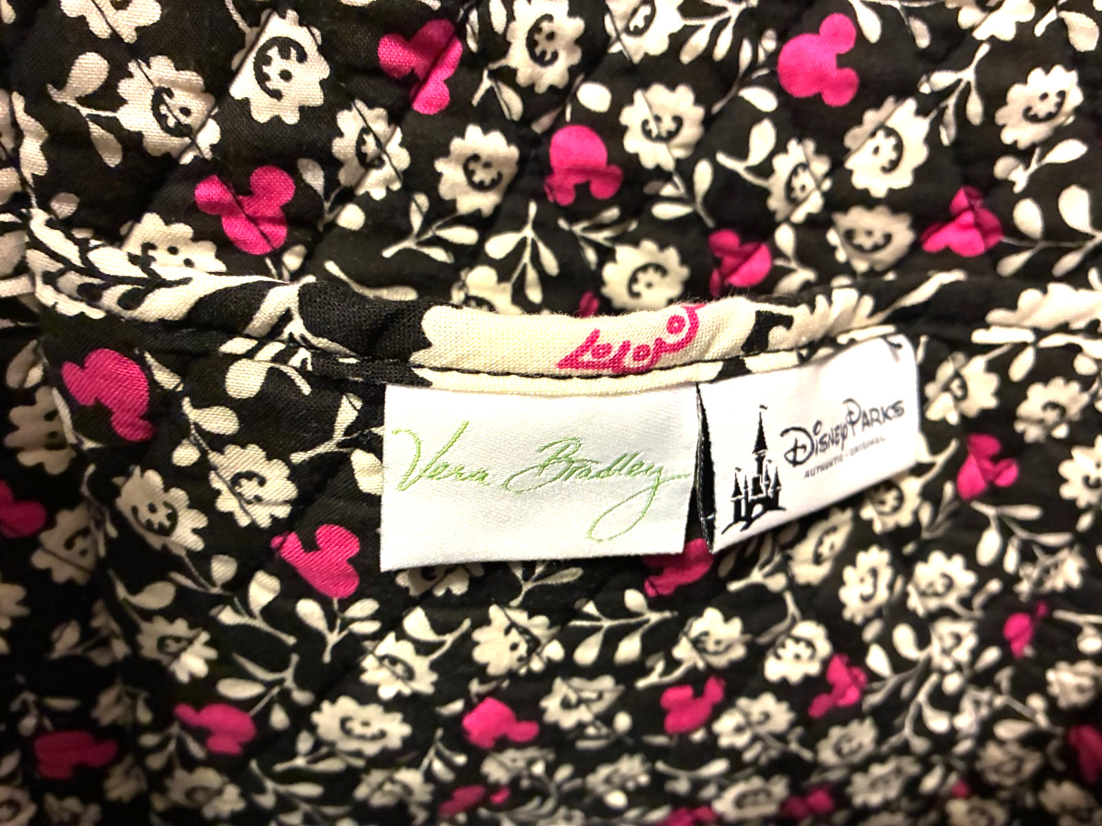 Vera Bradley Disney Parks World Land Mickey Mouse Meets Birdie Toggle Tote Bag