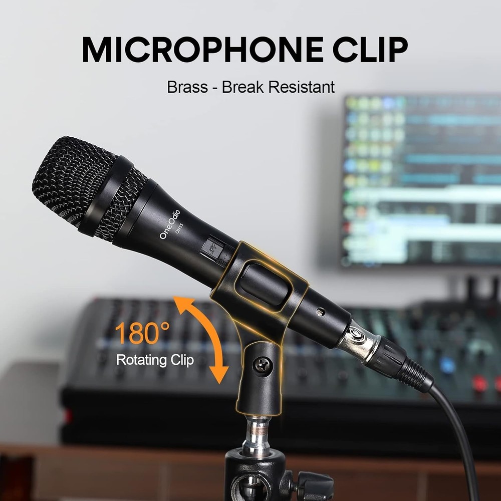 16.4ft XLR Wired Microphone with Cardioid Pattern for Superior Vocal Performance