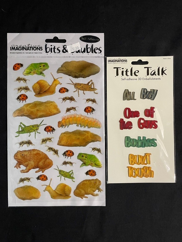 CREATIVE IMAGINATIONS ASSORTED "BOY" EMBELLISHMENTS