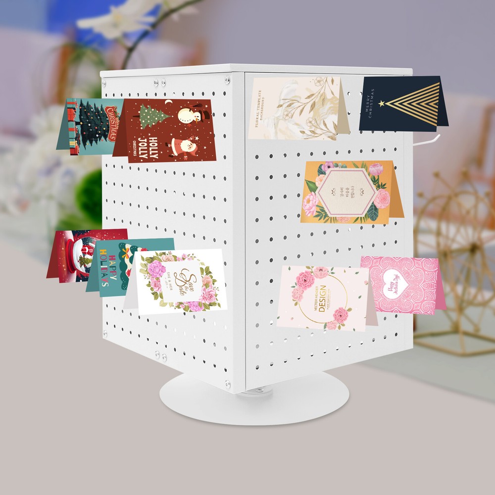 Pegboard Rotating Display Stand,4 Sided PegBoard Display, PegBoard Display Stand
