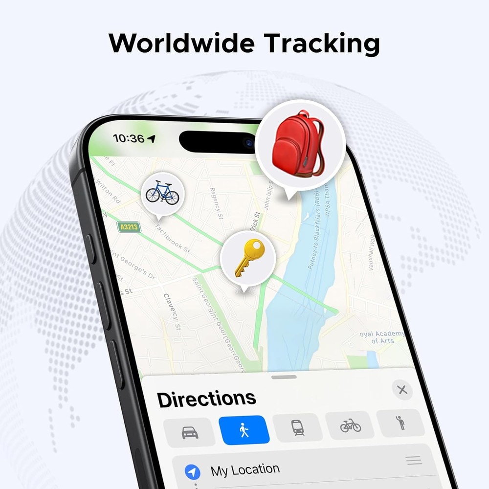 UGREEN FineTrack Air Tracker for iOS | Bluetooth Item Finder with Replaceable