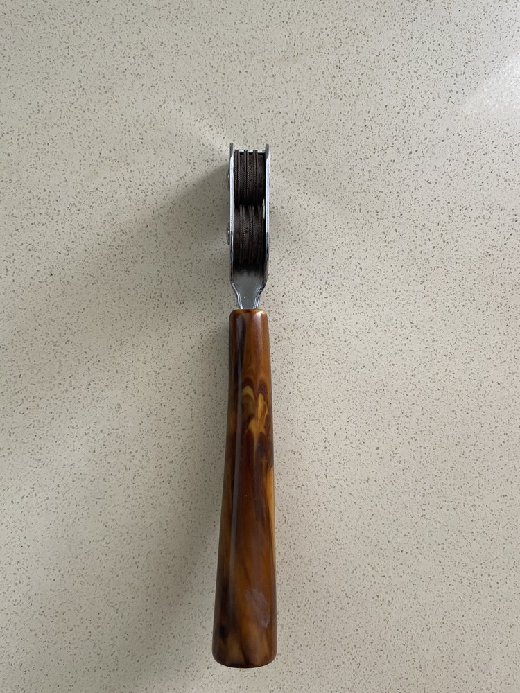 Vintage 7.25" Long Butterscotch Bakelite Handle Knife Sharpener