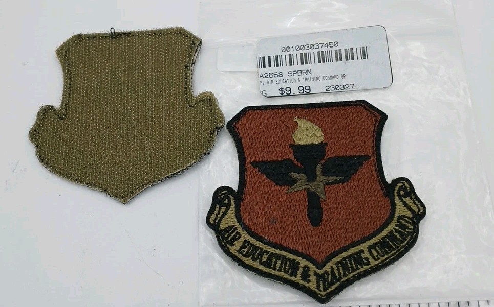 2 x US AIR FORCE Special Air Education & Training Command Patch Hook & Loop Back