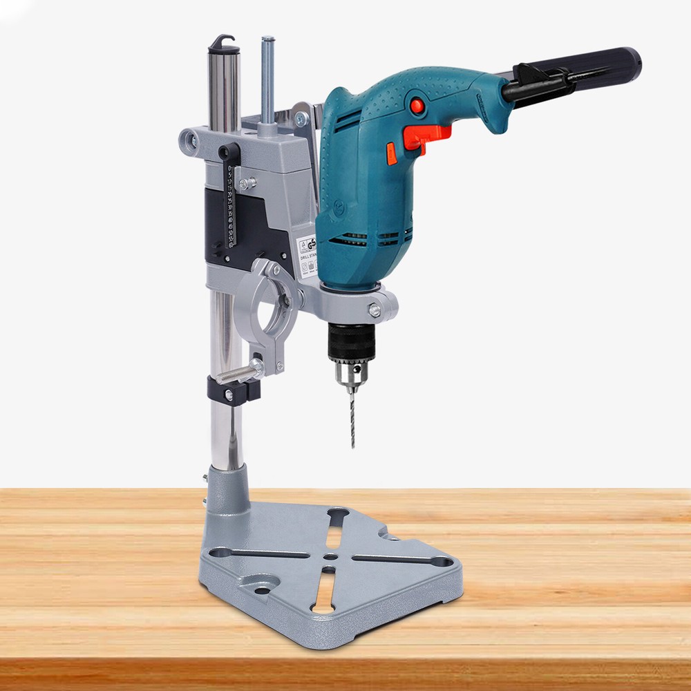 Adjustable Dual-hole Drill Press Stand Fix Electric Drill Bracket Workbench