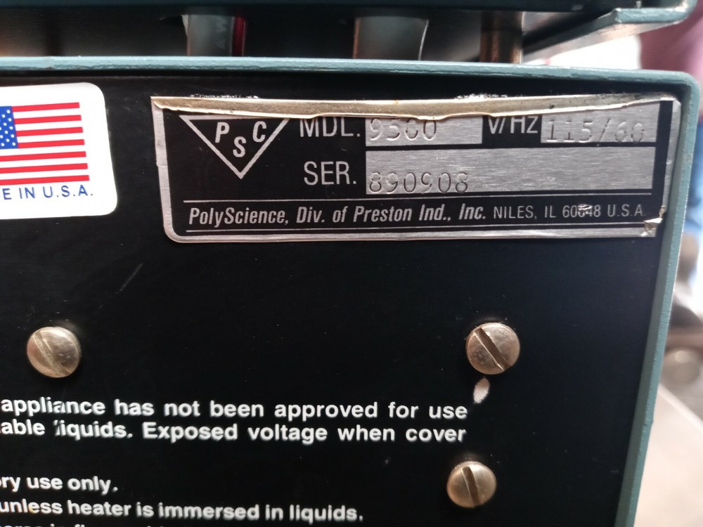 Polyscience series 9500 refrigerated constant temperature circulator