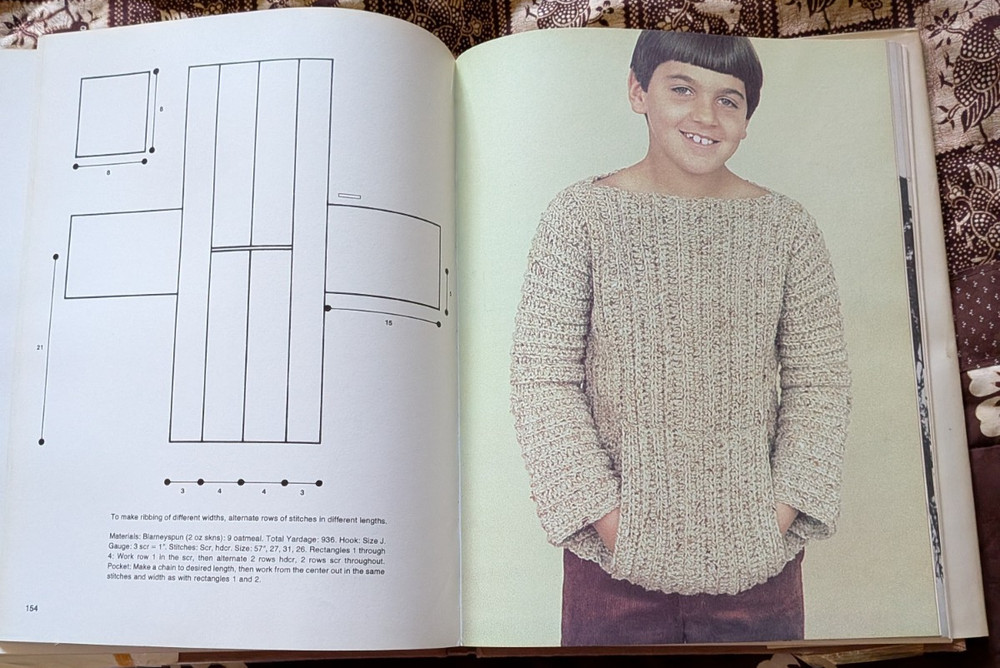 1978 MODULAR CROCHET Custom Design Pullovers Patterns Sweaters Judith Copeland