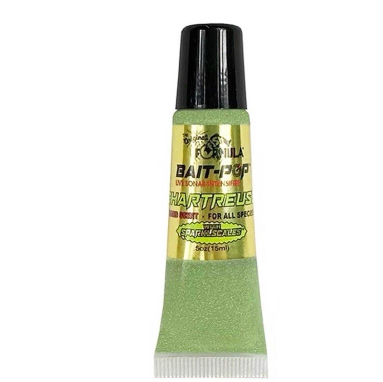 Bait-Pop Original Fish Formula Sonar Intensifier - Chartreuse, 5oz