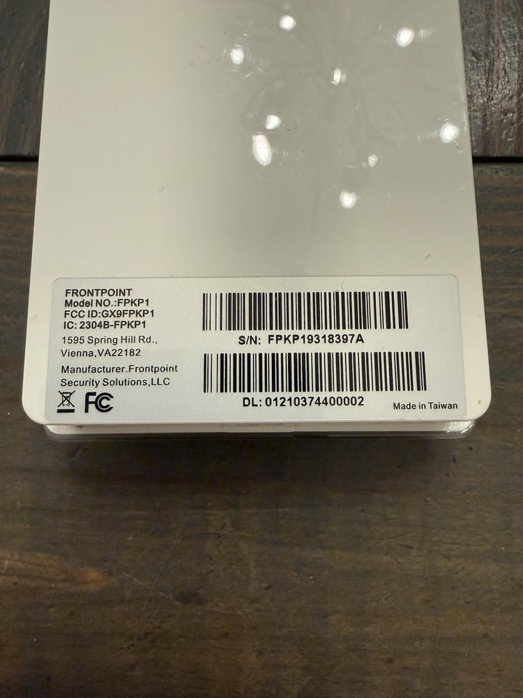 Frontpoint FPKP1 White Security Keypad Wall Mounted LED Indication Panic Button