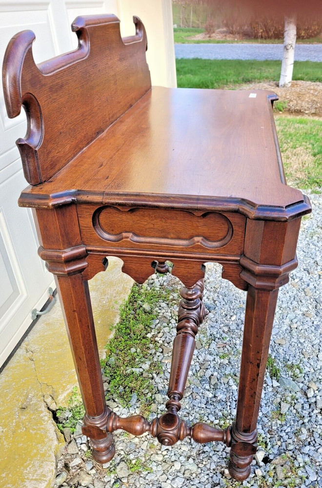 ANTIQUE WALNUT AMERICAN GOTHIC CONSOLE / SERVER