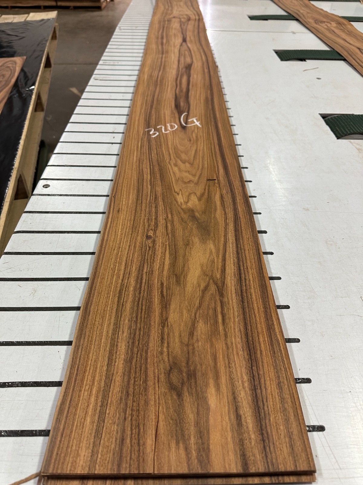 Santos Rosewood Raw Wood Veneer 2 sheets 103'' x 9'' 320G