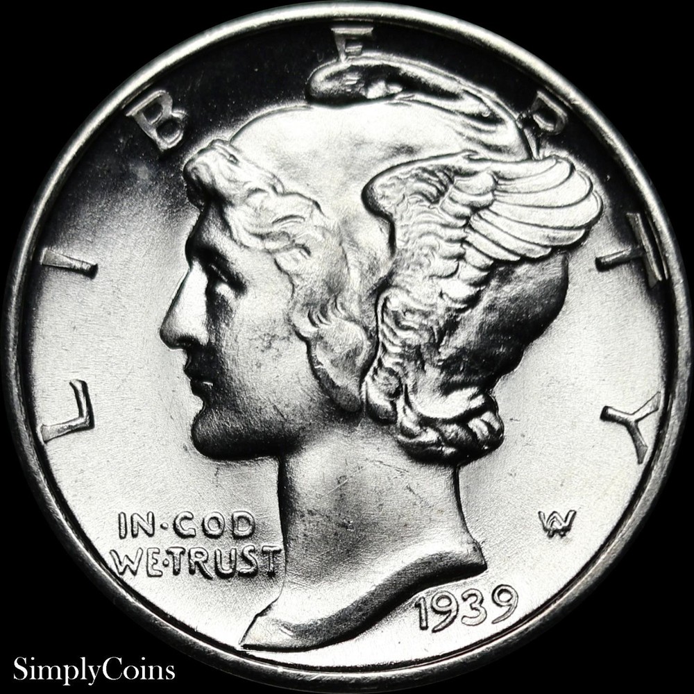 1939-D Mercury Dime BU Uncirculated Silver
