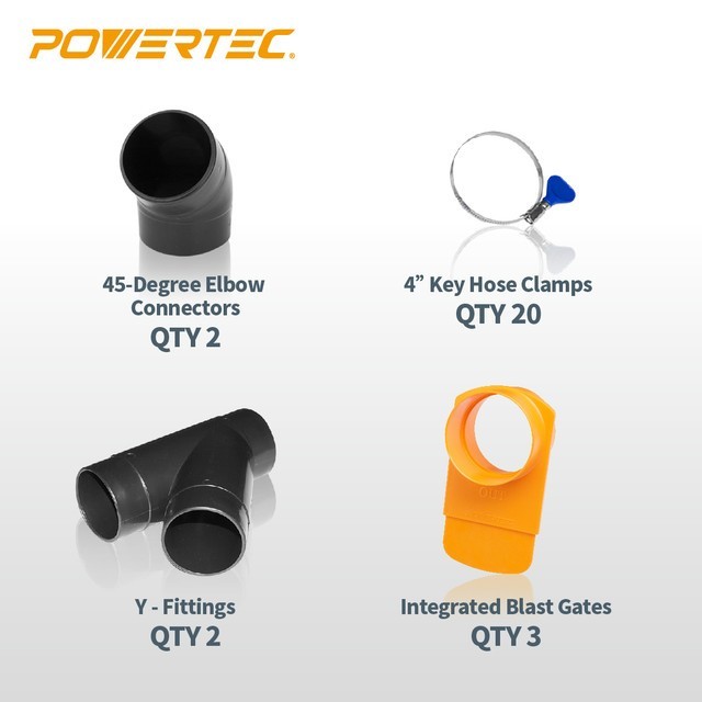 4" Three-Machine Dust Collection Kit