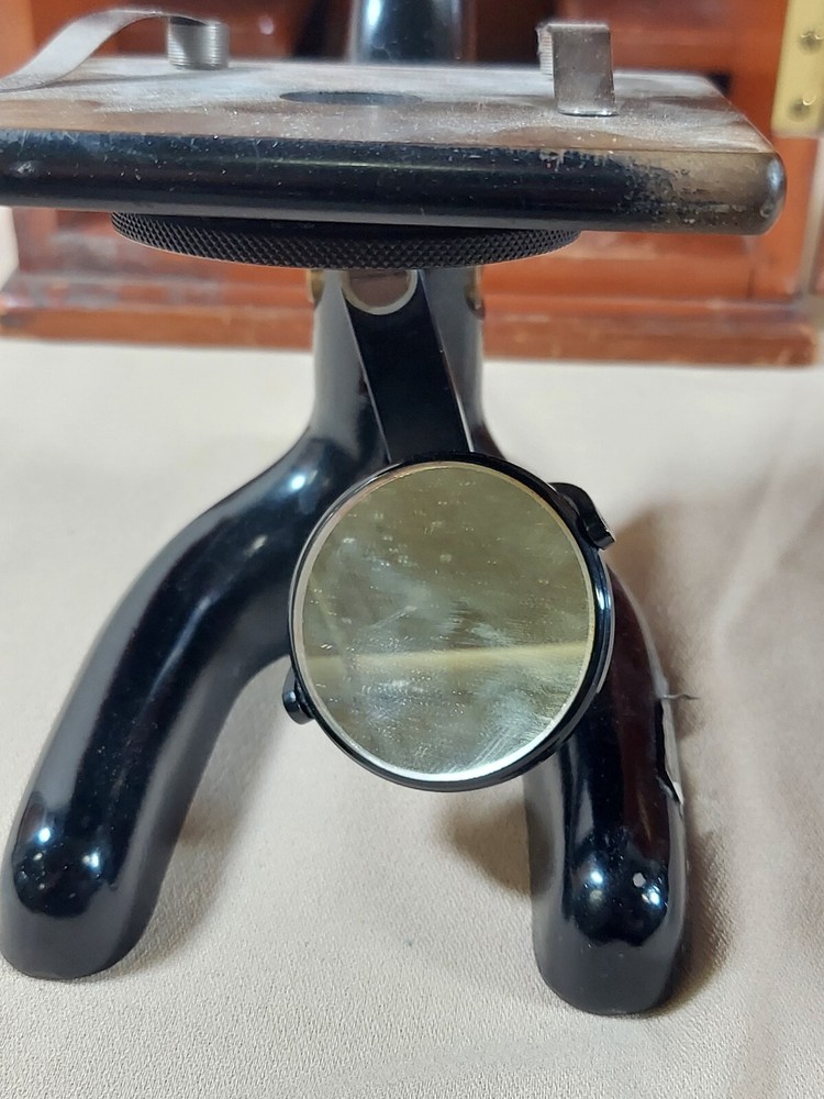 Antique 1915 Bausch&Lomb Optical Microscope With Box