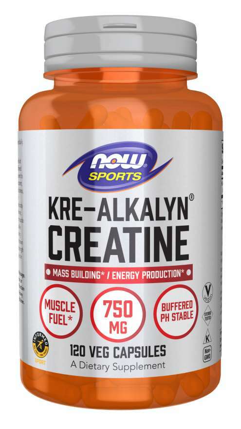 NOW Foods Kre-Alkalyn Buffered Creatine Monohydrate 1500mg 120 Caps 04/25EXP