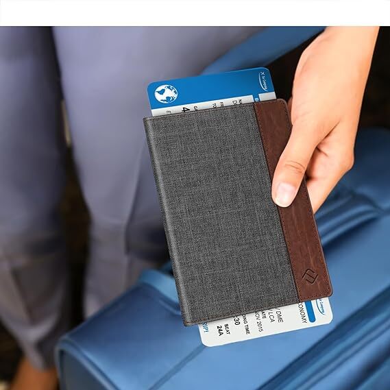 Slim PU Leather Travel Passport Wallet Holder RFID Blocking ID Card Case Cover