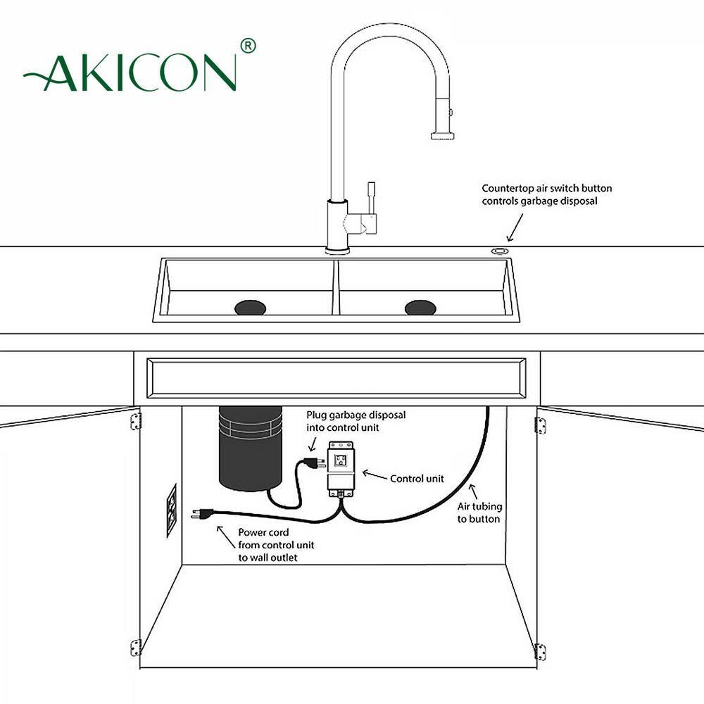 Copper Garbage Disposal Kitchen Air Switch Kit