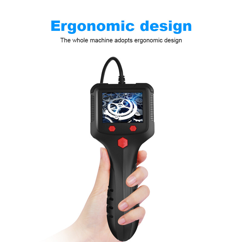 8mm LED Handheld Industrial Borescope Endoscope 2.4" Inspection Snake Camera