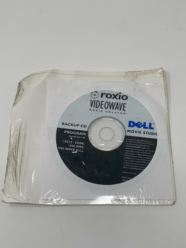 Roxio Videowave Movie Creator BackupCD Dell