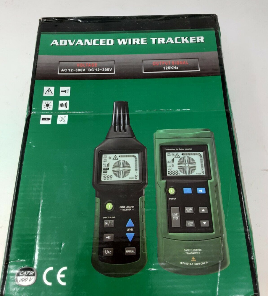 Advanced Wire Tester Tracker Multi-Function Cable Detector 12~300V Pipe Locator