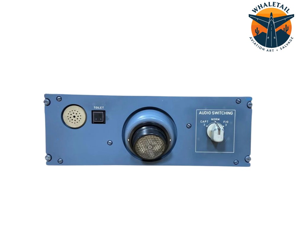 A320 Audio Switch Panel from Flight Deck including light