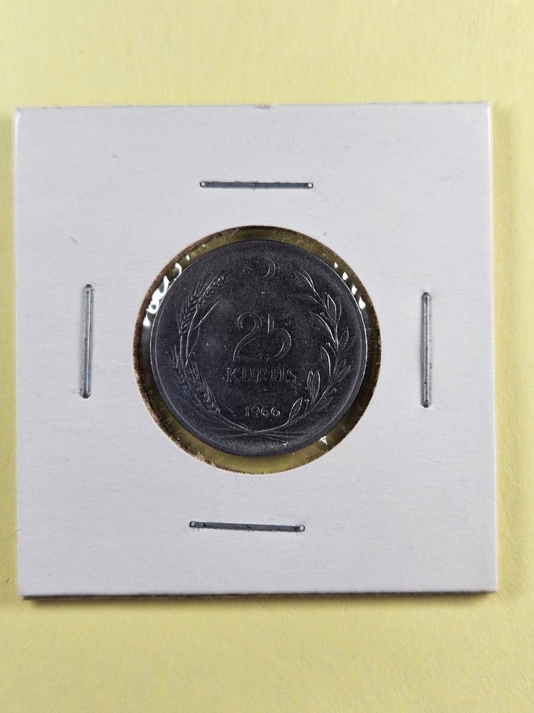 COINS - TURKEY - 25 KURUS 1966