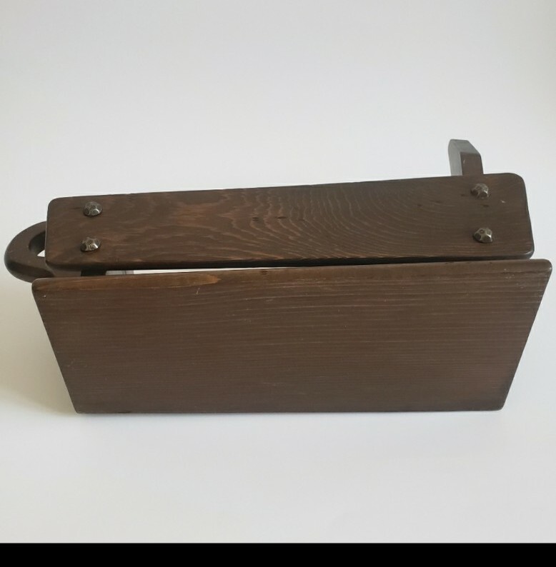 Midcentury Solid Wood Handmade Sledge Bottle Holder