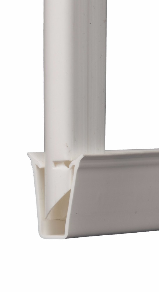 White Chain Link Privacy Slat Bottom Track Viper Lock™ Channel