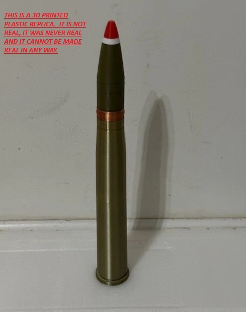 3D Printed 40mm BOFORS HE High Explosive Shell with casing Replica Model Display
