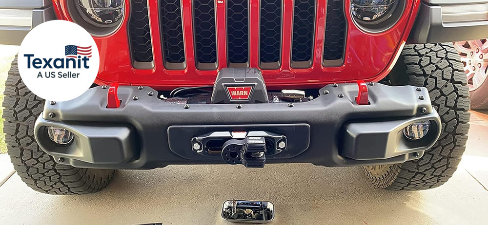 Winch Mounting Bracket Kit 13,000Lbs Front Bumper Winch Mount Plate Bracket Comp