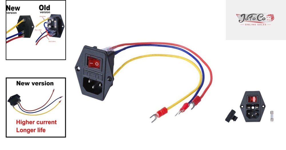 Compact 15A Rocker Switch Socket with 10A Fuse - Safe Power Control Solution