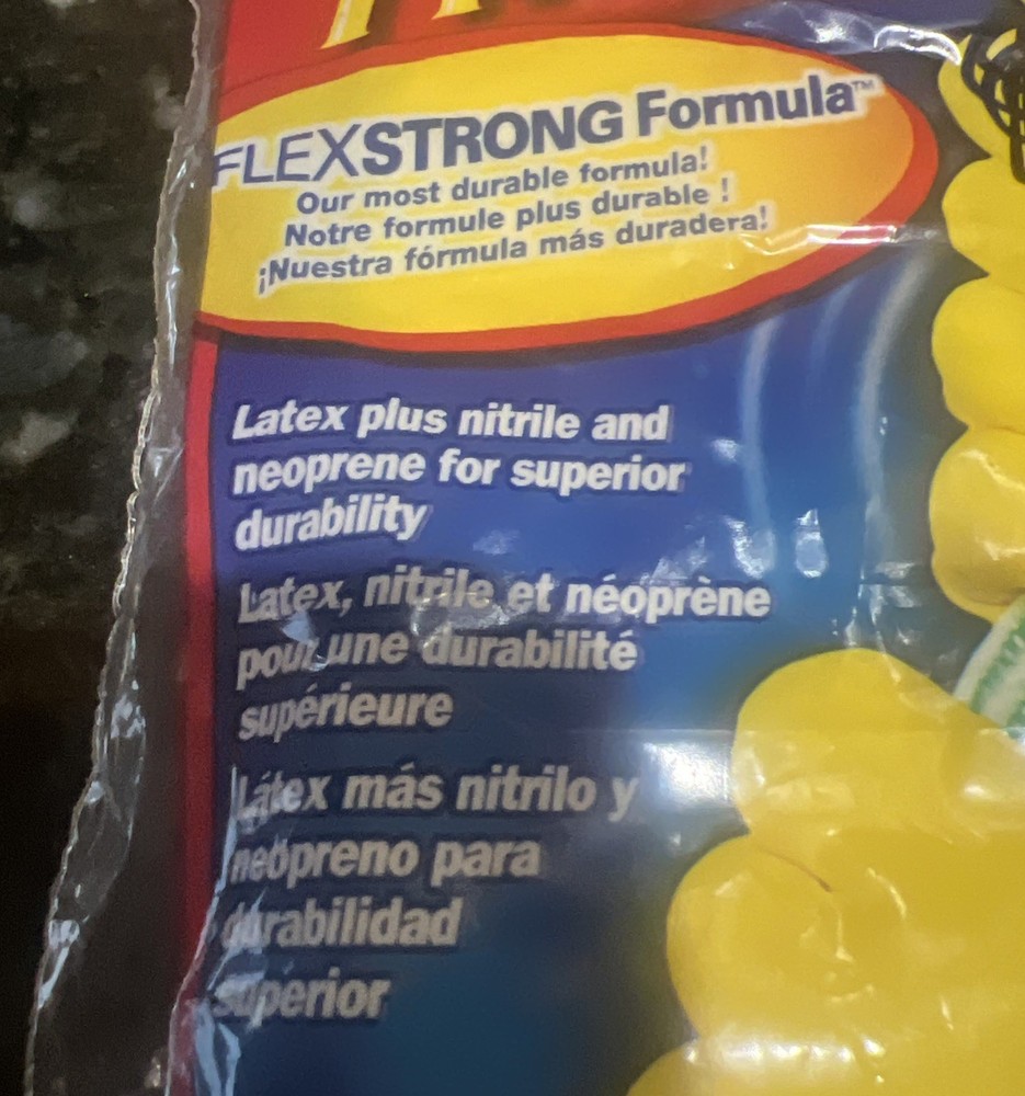 1 PrPlaytex Handsaver Gloves FlexStrong Formula Yellow Medium
