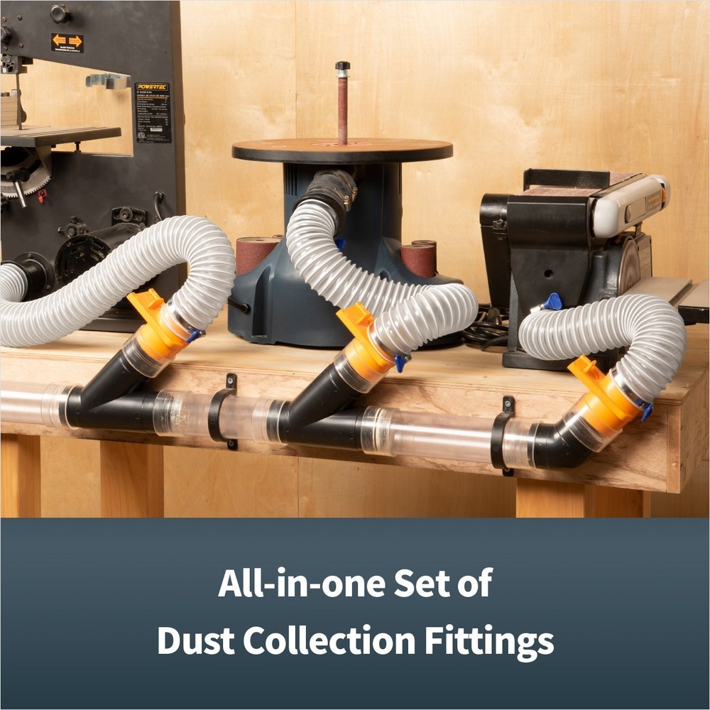 4" Three-Machine Dust Collection Kit