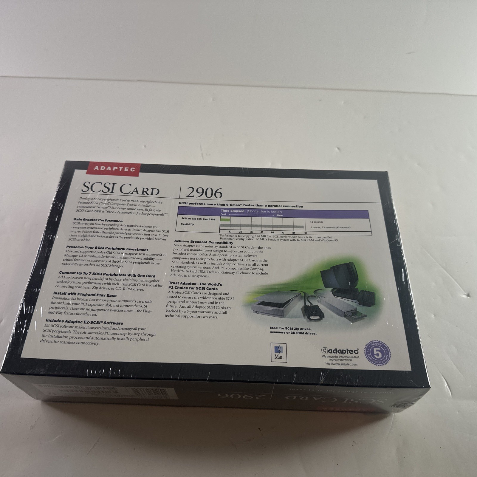 Adaptec SCSI Card 2906 for Mac/PC (NEW SEALED)