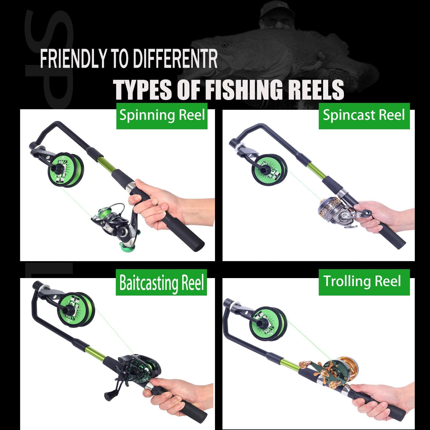 Fishing Line Spooler Adjustable Winder No Twist Portable for Casting Spinning